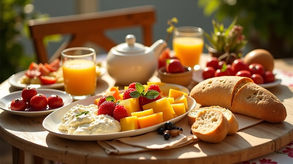 Geleneksel Türk kahvaltı sunuşu peynir, zeytin, bal ve kaymakla