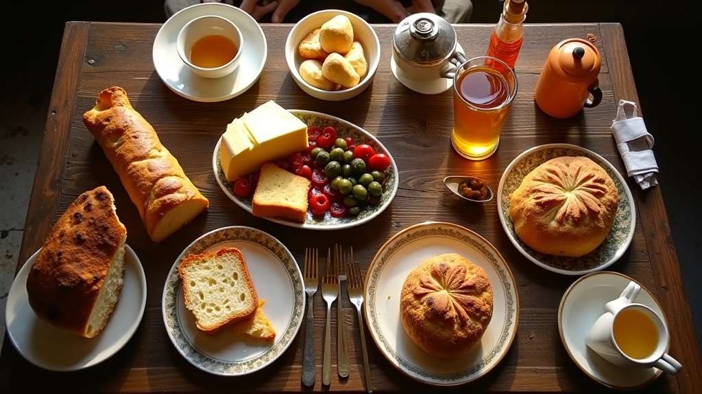 Turkish breakfast spread